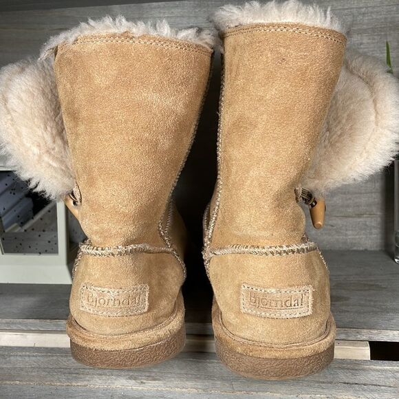 Bjorndal Joey Leather Wool Lined Boots Shoes Winter Boots - Picture 4 of 8